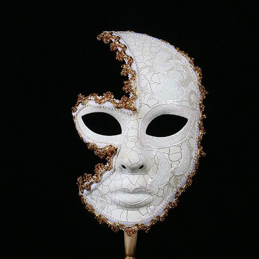 Venetian Mask On a Stick Mardi Gras Mask for Women Masquerade Party Prom Ball